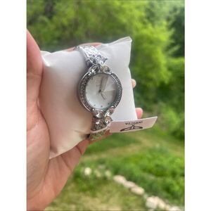 Invicta Silver-Tone Women's Crystal Butterfly Accent Watch (69101)